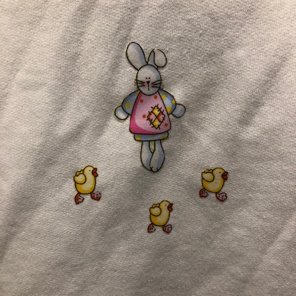 VTG EASTER BUNNY RABBIT & DUCK CREWNECK SWEATSHIRT - Picture 4 of 6
